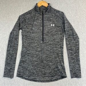 Under Armour Golf Pullover Women’s Small Heathered Grey Loose Fit Heatgear